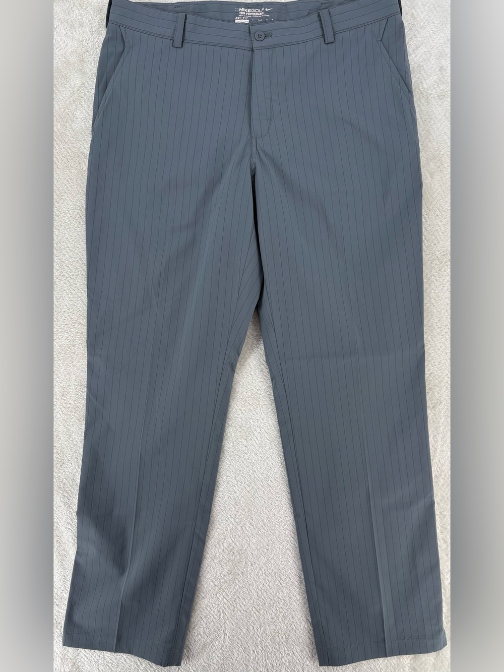 Nike Golf Dri-FIT Gray Pinstripe Performance Pants Men's Golf Trousers Athletic